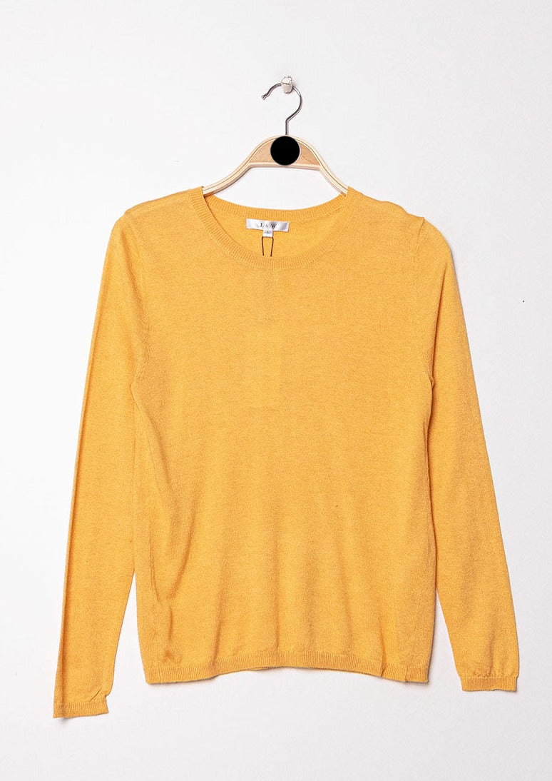 Pull col rond en soie et cachemire