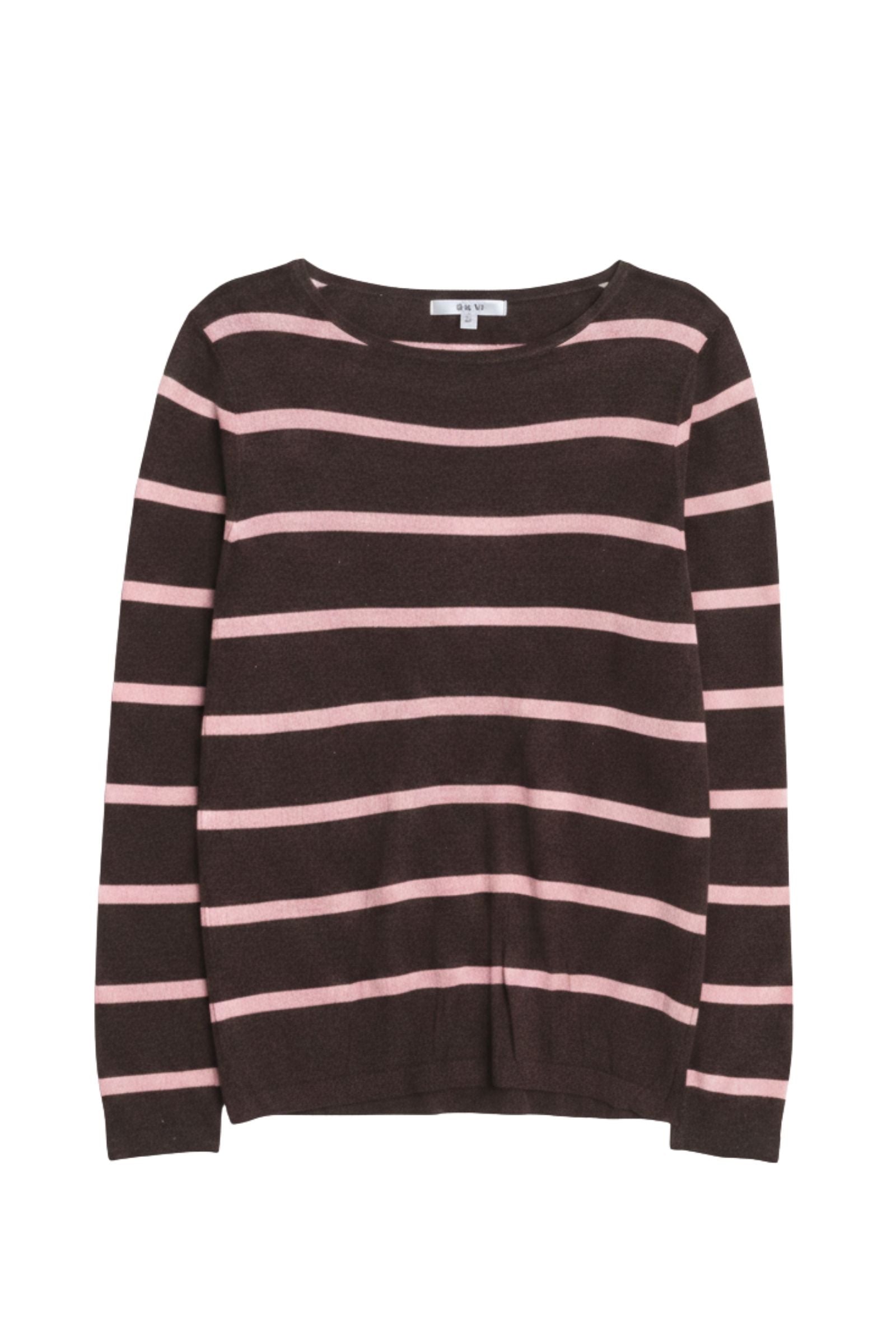 Pull marinière en soie et cachemire