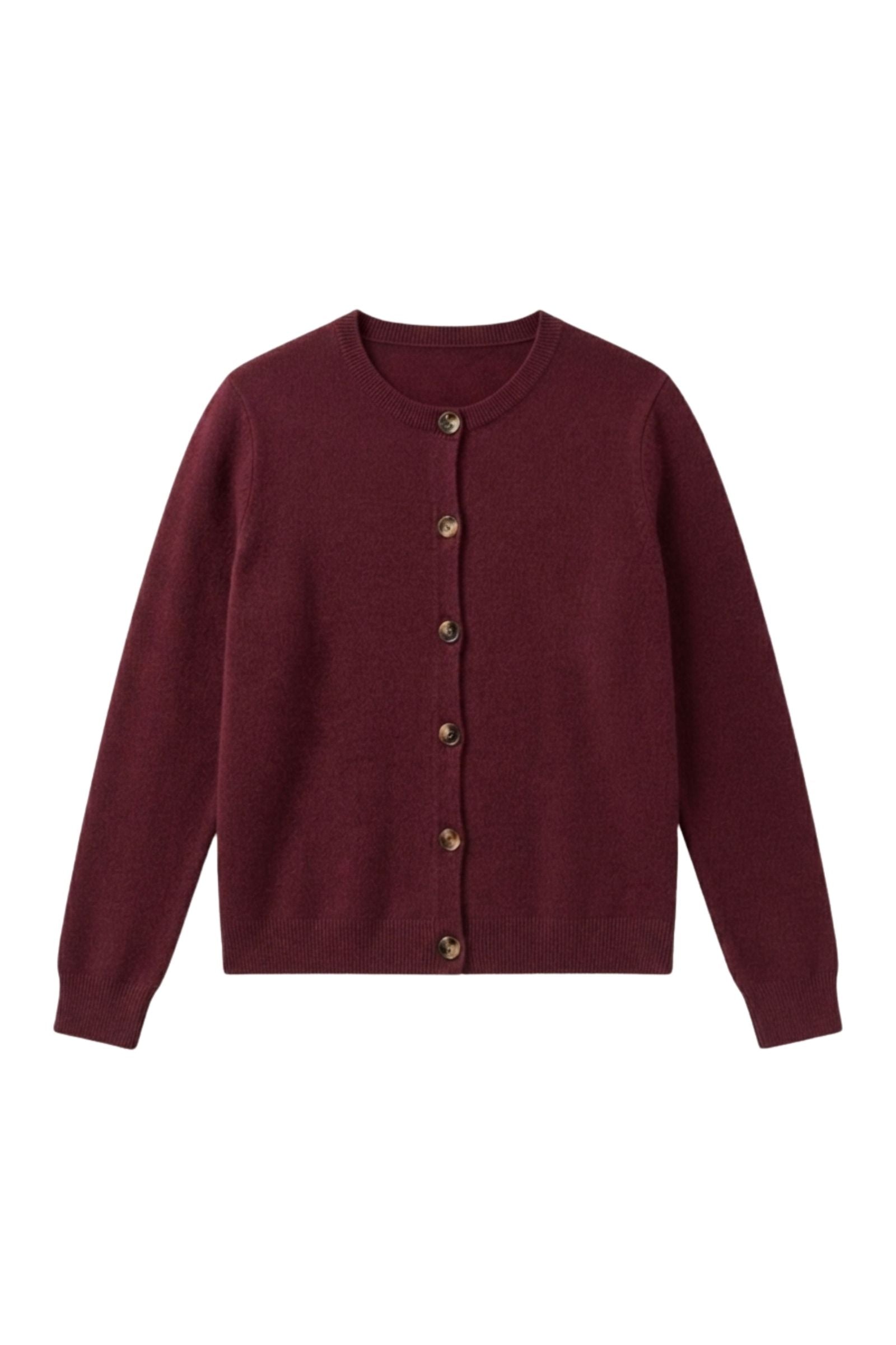 Cardigan 100% cachemire 2 fils boutons effet corne